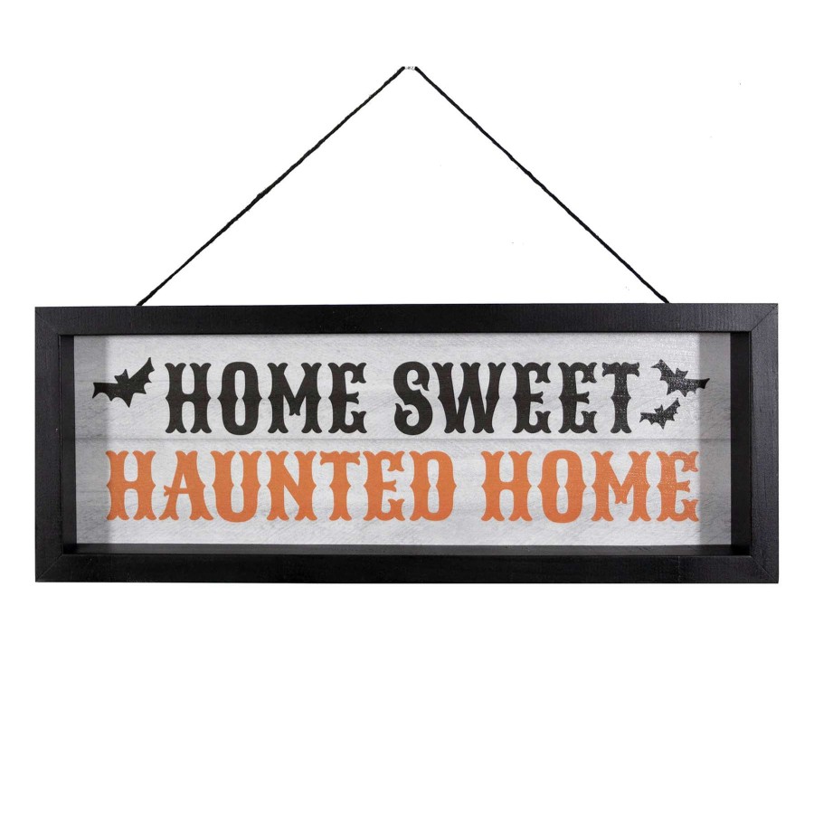 Wall Art * | Home Sweet Haunted Home Halloween Wall Sign, 6 18 Glamor Model