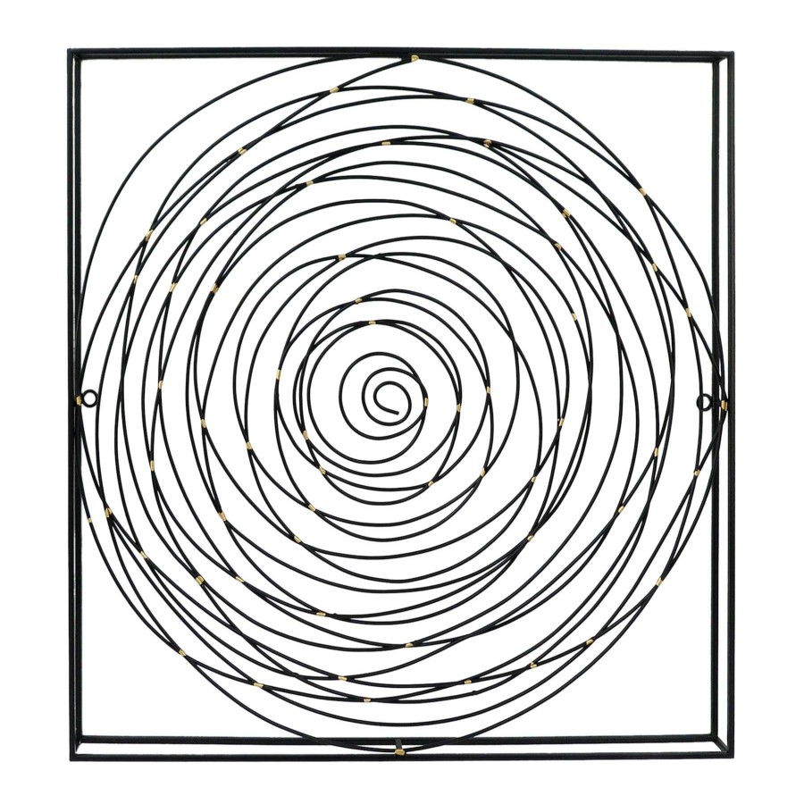 Wall Art * | Spiral Circle Design Metal Wall Decor, 23.5 Shop