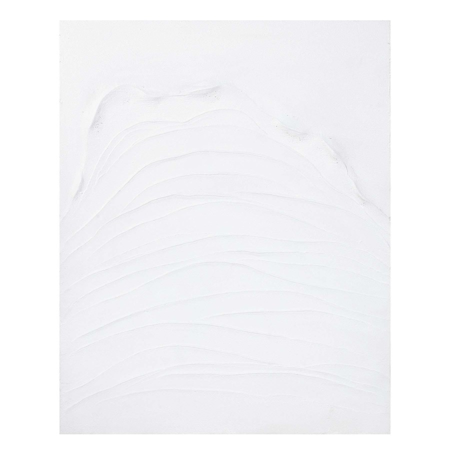 Wall Art * | 31 39 Gesso Monochromatic Impasto Canvas Wall Art, White Special Design