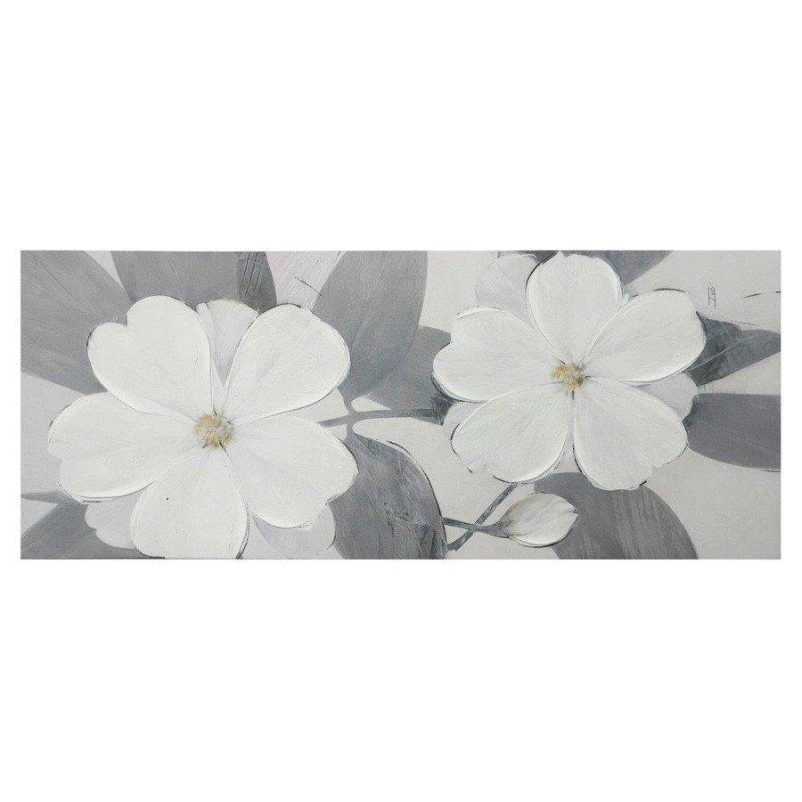 Wall Art * | Neutral Bloom Panel Embellished Canvas Wall Art, 16 40 Store