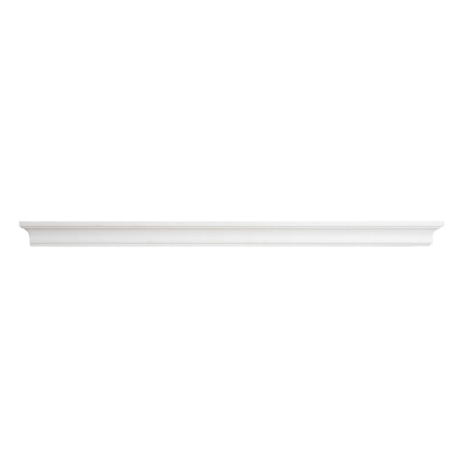 Wall Accents * | Kate 36In. White Wood Crown Ledge Special Design