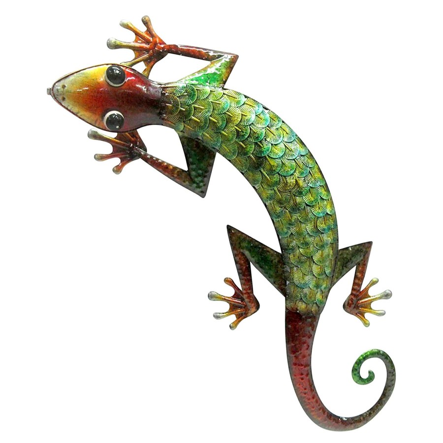 Wall Art * | Metal Gecko Wall Decor, 27.75 Sale