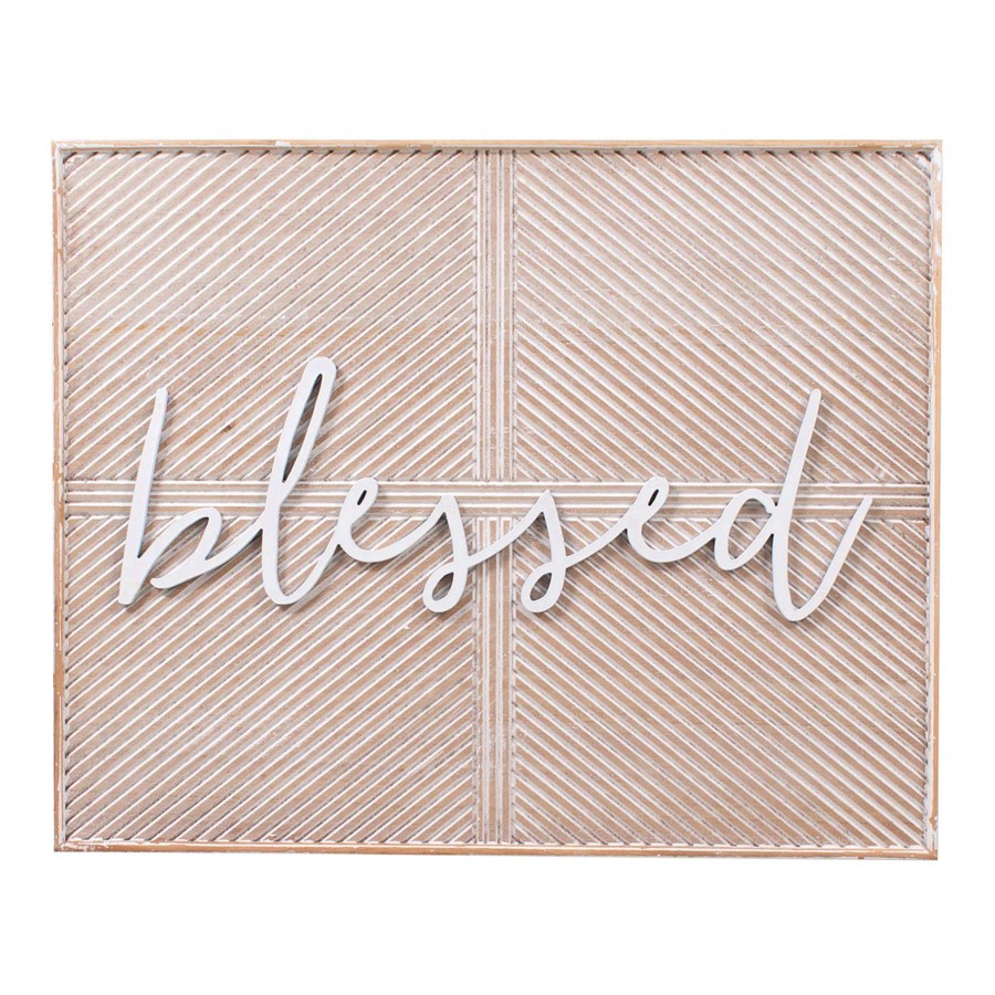 Wall Art * | Blessed Wood Wall Art, 20 16 At Lower Price