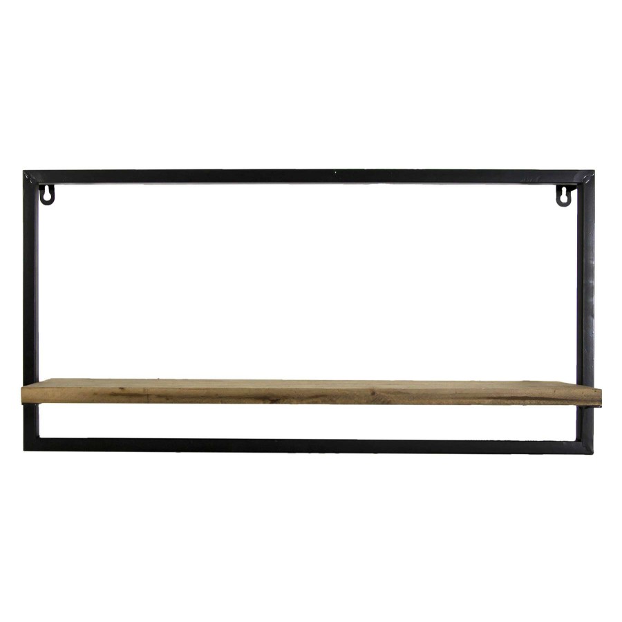 Wall Accents * | 15X21 Metal/Wood Ledge Shelf Attractive Model