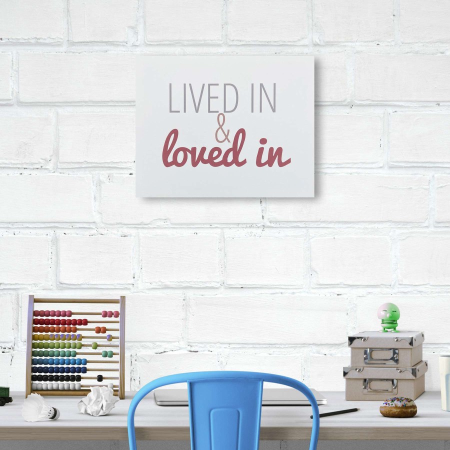 Wall Art * | Lived In & Love In Canvas Wall Art, 14 11 Affordable Price