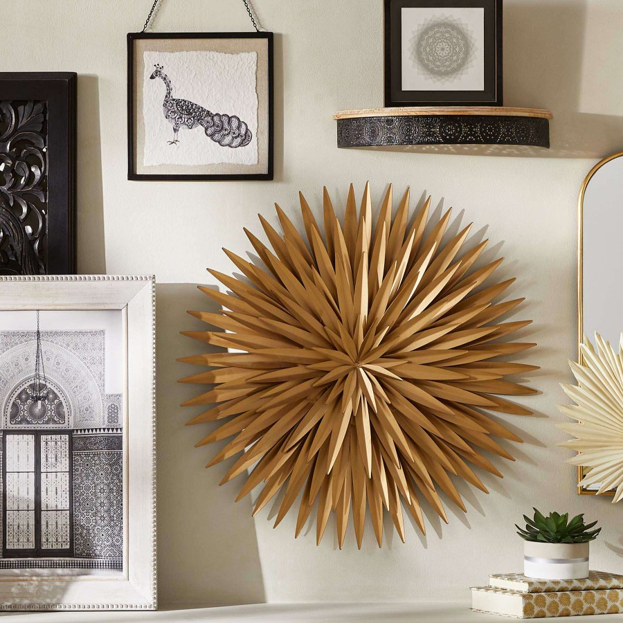 Wall Accents * | Ornate Metal & Wood Wall Shelf, 15 3 The Latest Fashion