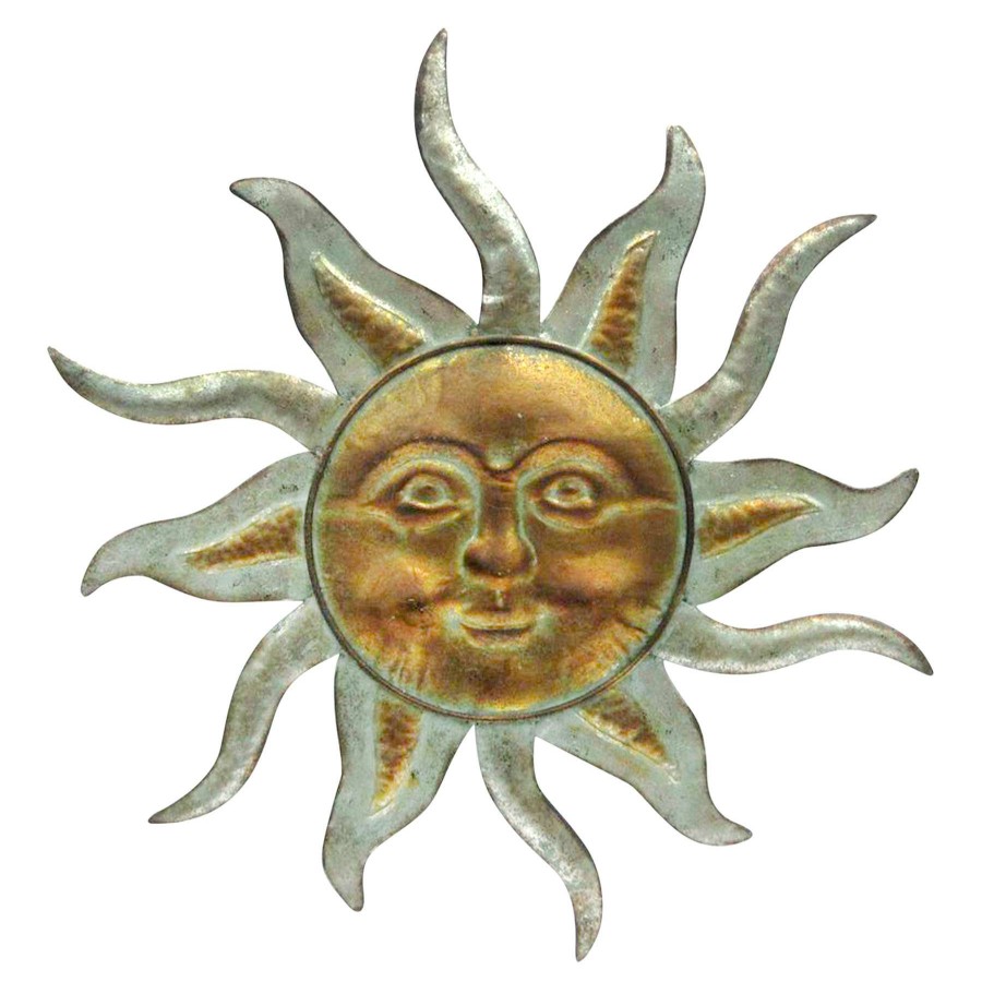 Wall Art * | Sun Face Metal Wall Plaque, 23 The Varied Pattern