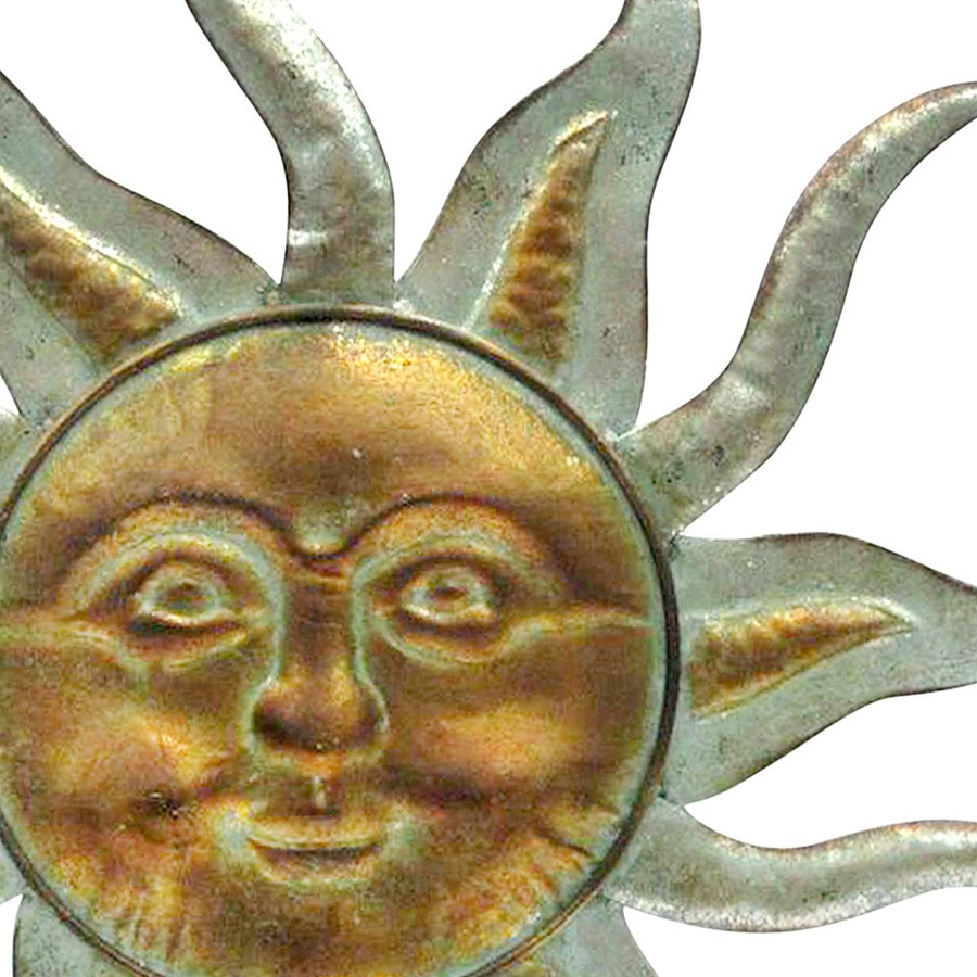 Wall Art * | Sun Face Metal Wall Plaque, 23 The Varied Pattern