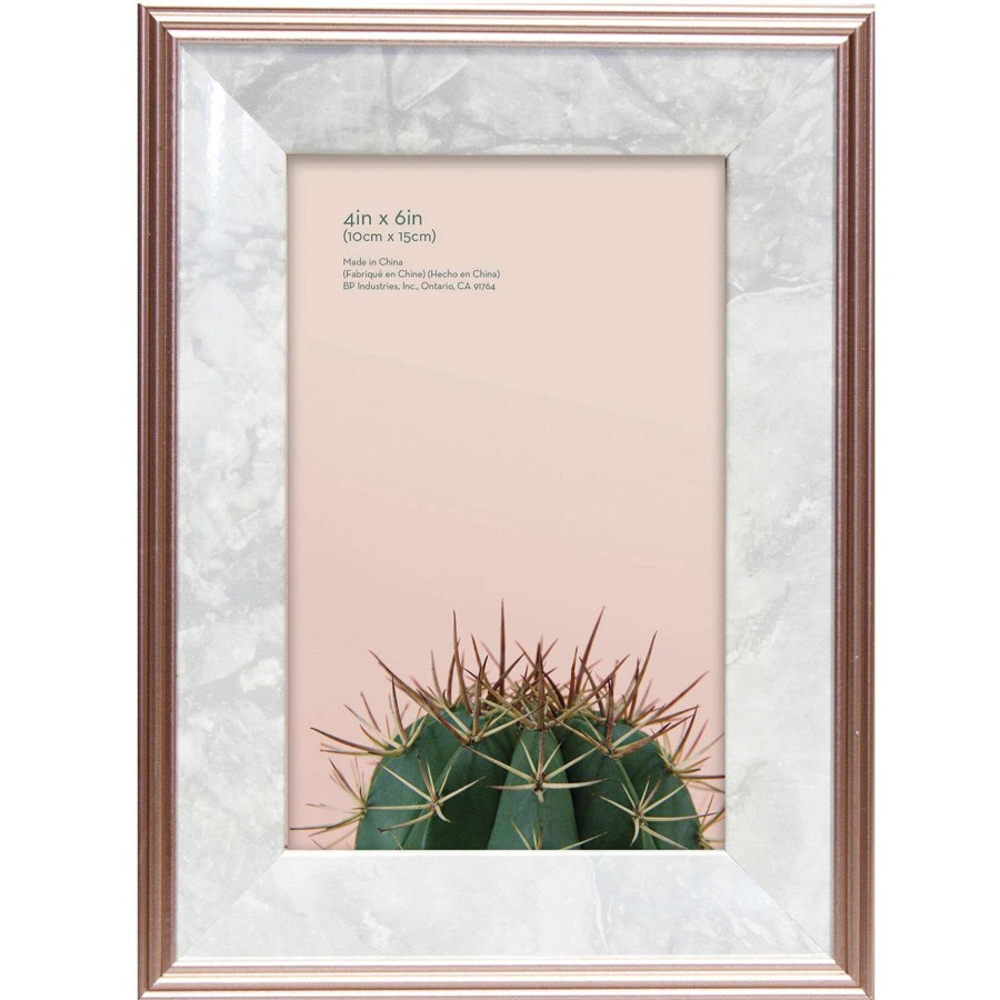 Tabletop Frames * | 4X6 Foil Rose Gold Tabletop Frame Delicate Design