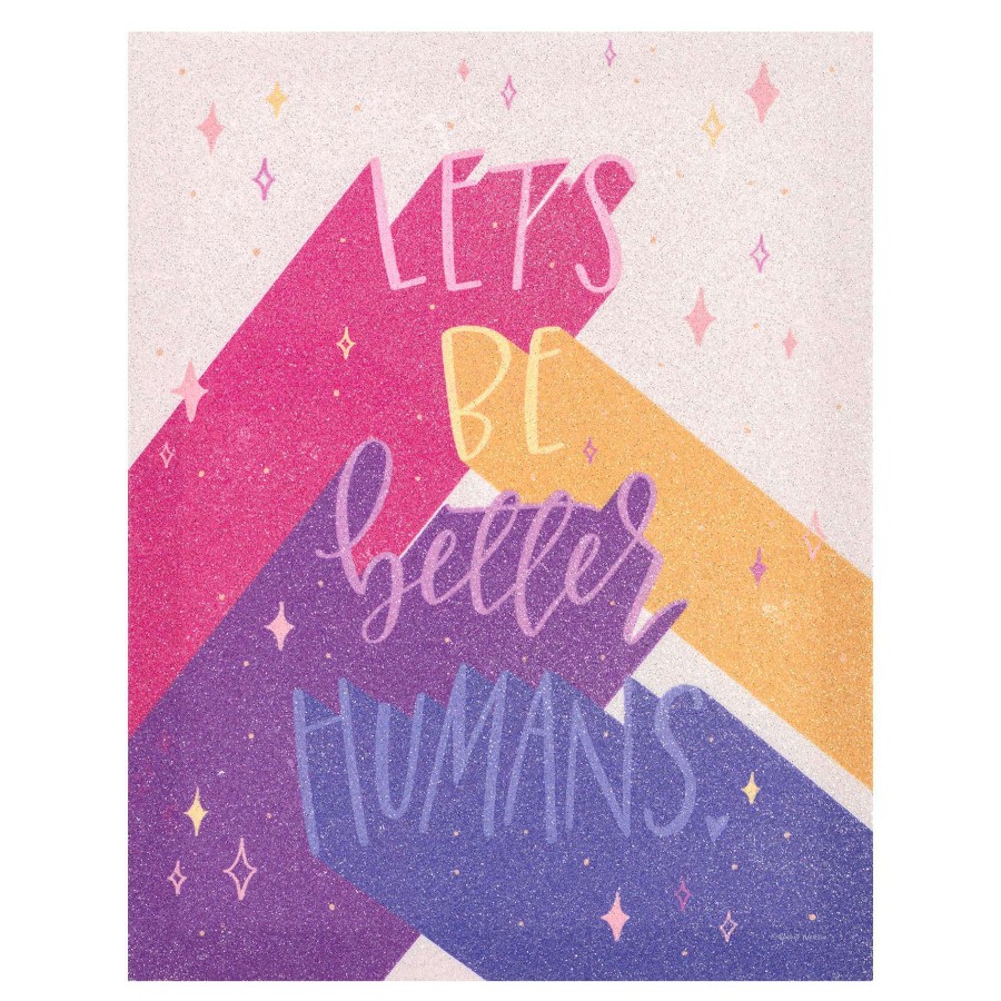 Wall Art * | Let'S Be Better Humans Canvas Wall Art, 11 14 Glamor Model