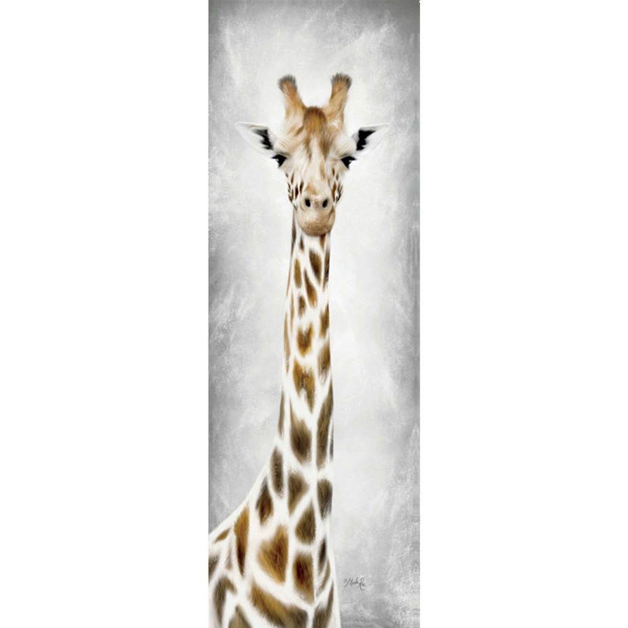 Wall Art * | 12X36 Geri The Giraffe Canvas Art Fire Sale