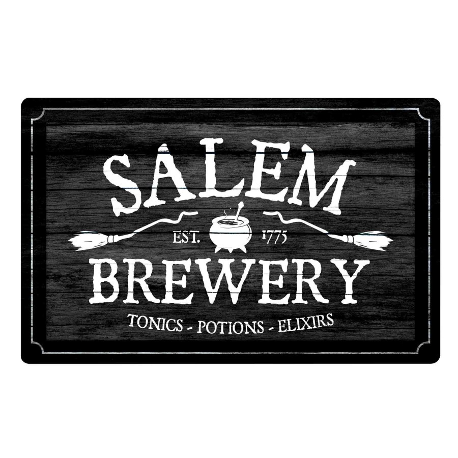 Wall Art * | Salem Brewery Metal Halloween Wall Sign, 11 16.9 Original Model