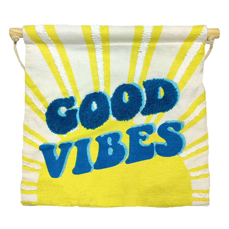 Wall Art * | Good Vibes Yellow Hanging Tapestry, 12 Original Model