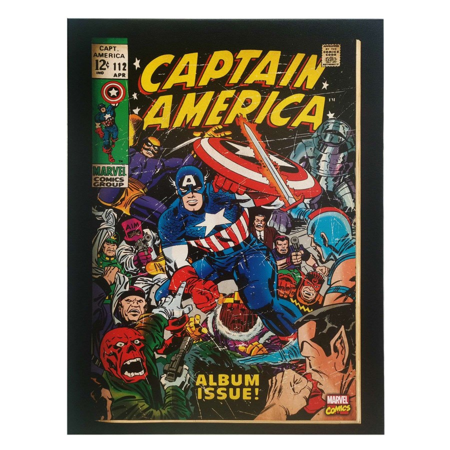 Wall Art * | 14X18 Captain America Canvas Wall Art Special Design