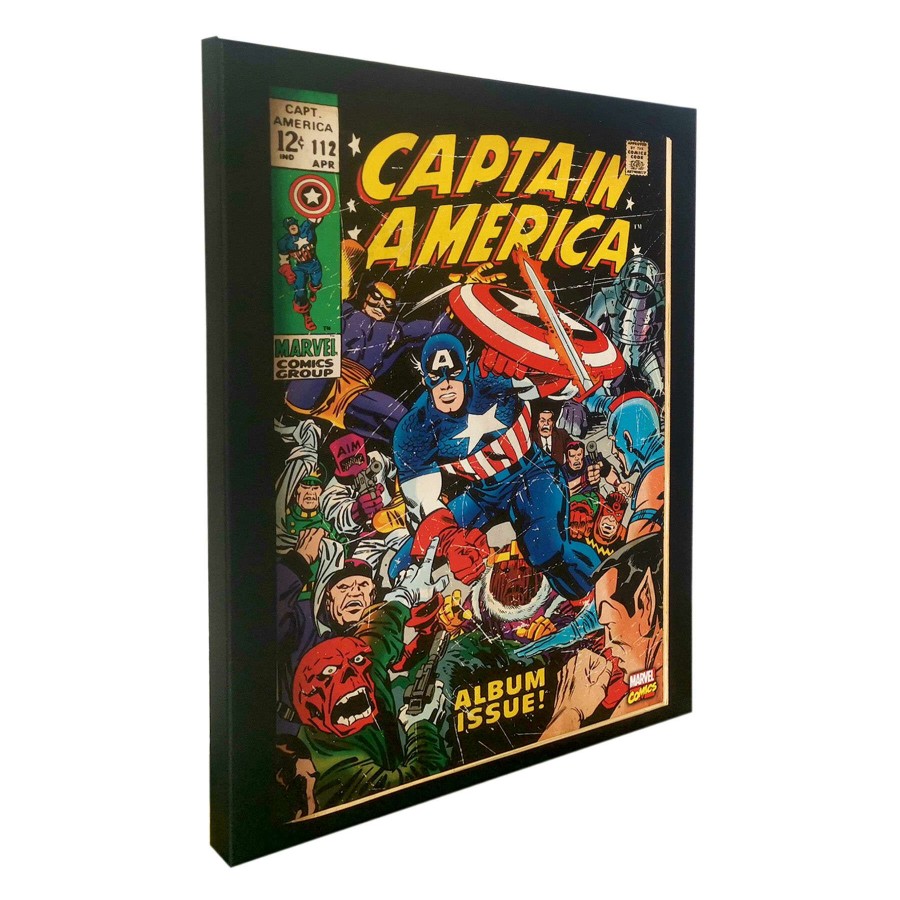 Wall Art * | 14X18 Captain America Canvas Wall Art Special Design