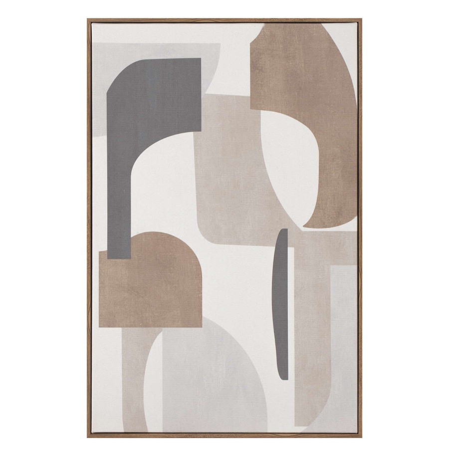 Wall Art * | 20 30 Abstract Framed Canvas Wall Art, Neutral Limited Edition