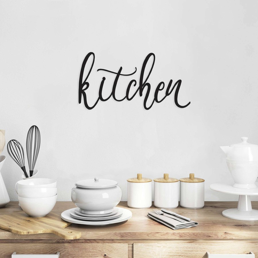 Wall Art * | 20X10 Kitchen Metal Word Wall Decor Sale Online