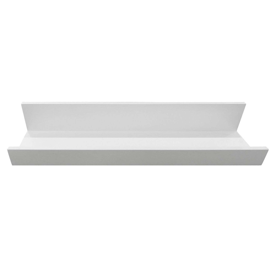 Wall Accents * | 24In. White Wood Photo Ledge Affordable Price