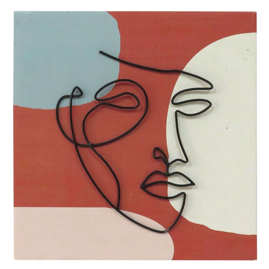 Wall Art * | Tracey Boyd Abstract Face Metal Wall Art, 14 Shop