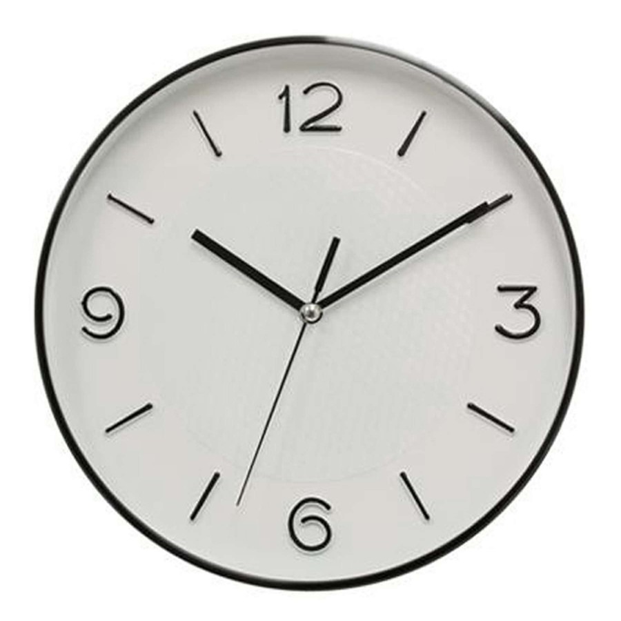 Clocks * | 10D White Accent 3D Dial Clock Typical Style