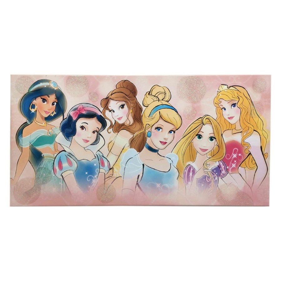 Wall Art * | Disney Princess Glittered Canvas Wall Art, 12 24 Wholesale