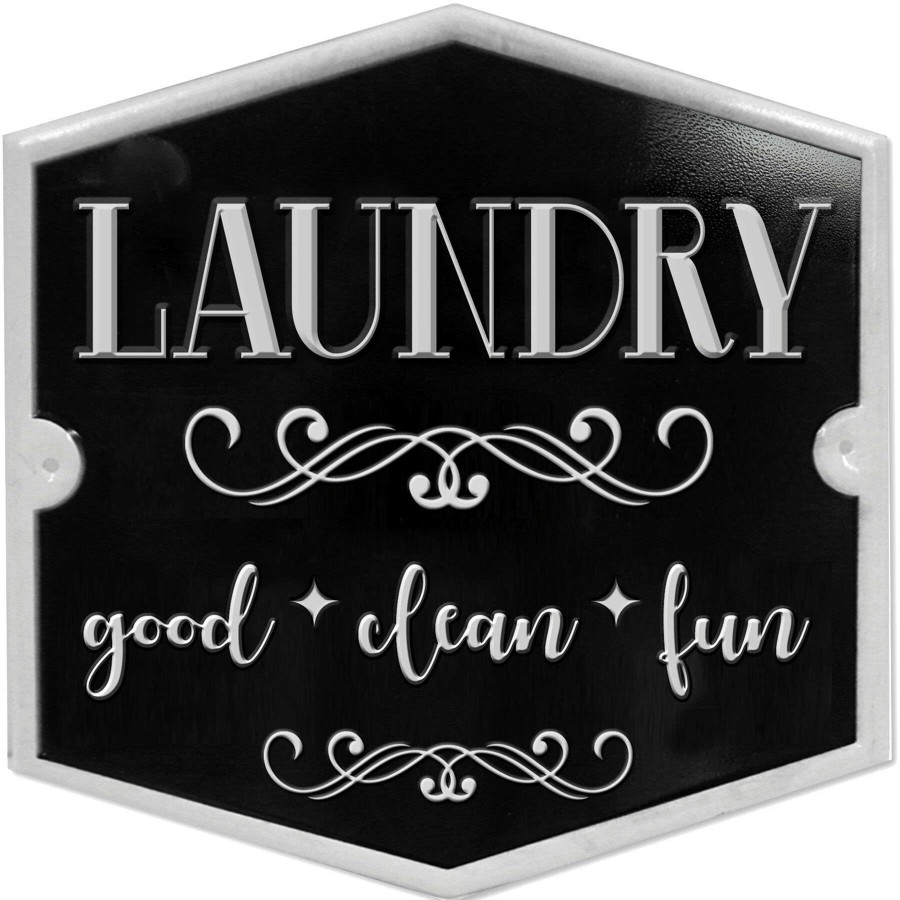 Wall Art * | 12X12 Laundry Metal Wall Sign Unique Style