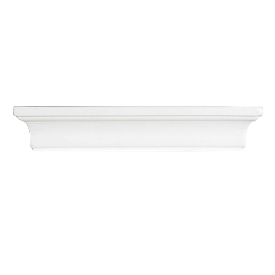 Wall Accents * | Kate 12In. White Wood Crown Ledge Shoping Model