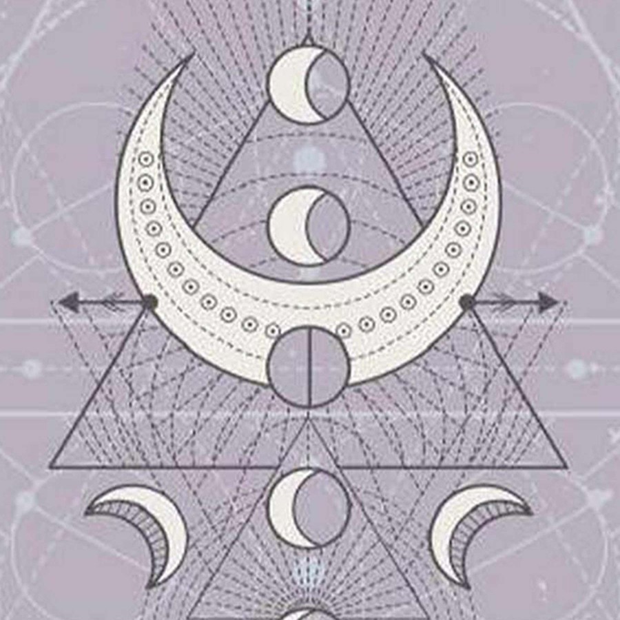 Wall Art * | Moon Phases Wall Tapestry, 40 Affordable Price