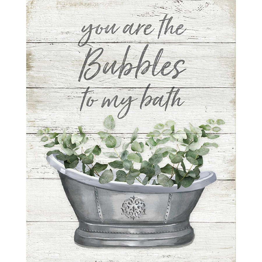 Wall Art * | Bubbles To My Tub Canvas Wall Art, 16 20 Superior Style