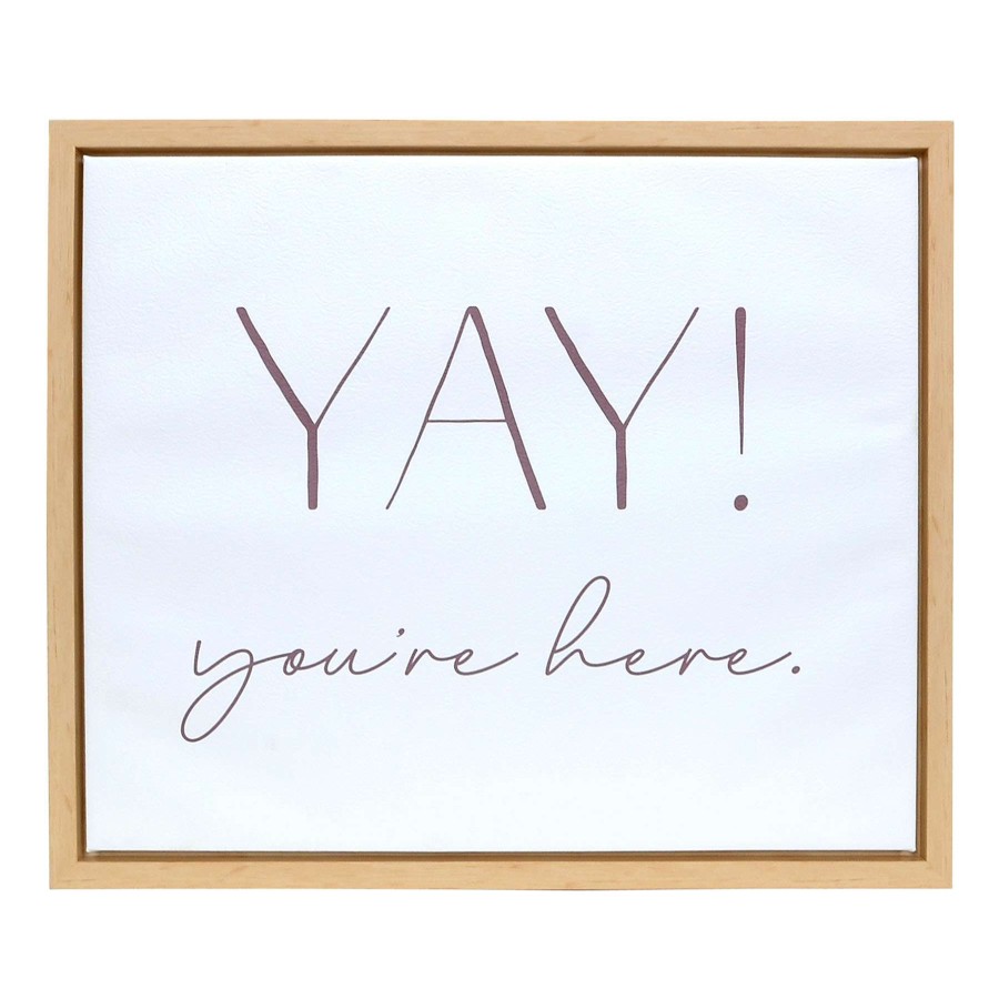 Wall Art * | Honeybloom Framed Yay! Canvas Wall Art, 22 18 At Discount Prices