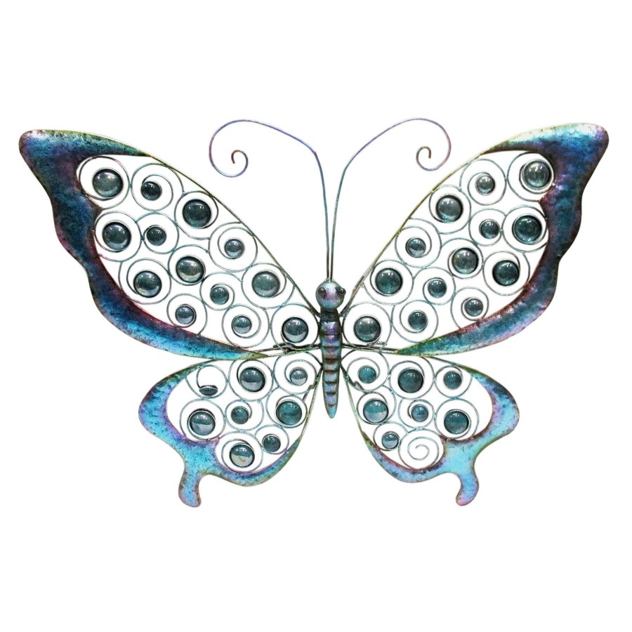 Wall Art * | Metal Beaded Butterfly Wall Decor, 27 Sale Online