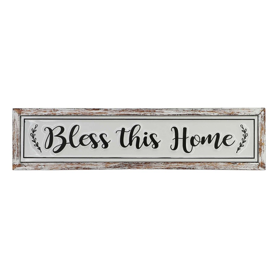 Wall Art * | Bless This Home Metal Sign, 27 6 Original Model