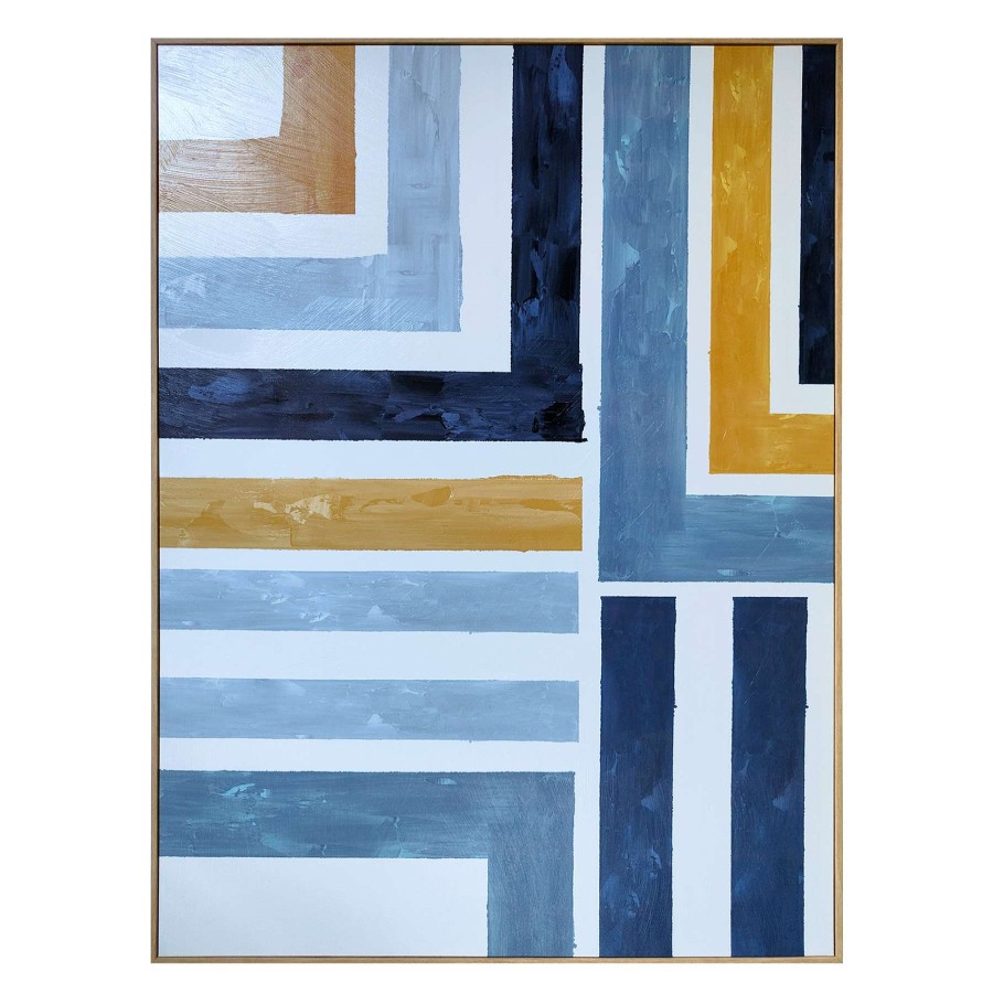 Wall Art * | Ty Pennington 31X41 Framed Abstract Canvas Wall Art Competitive Price