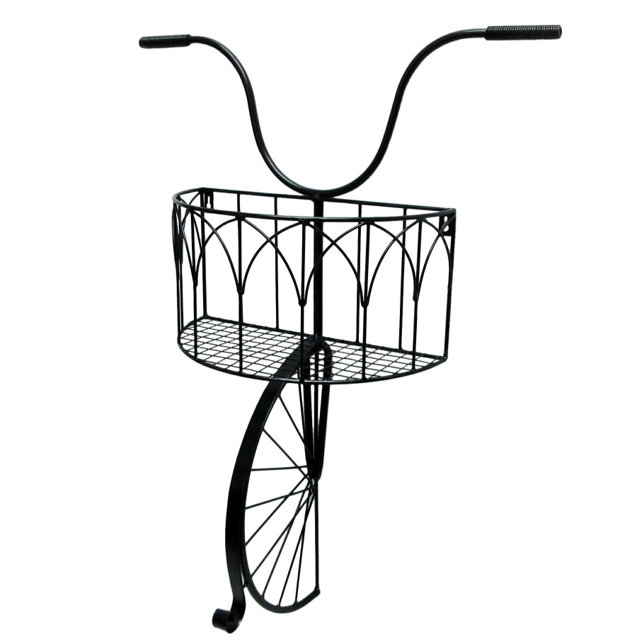 Wall Art * | Black Bike Head Wall Planter, 30 Online Discount