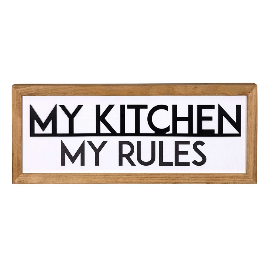 Wall Art * | 20X8 My Kitchen My Rules Wall Art Limited Edition