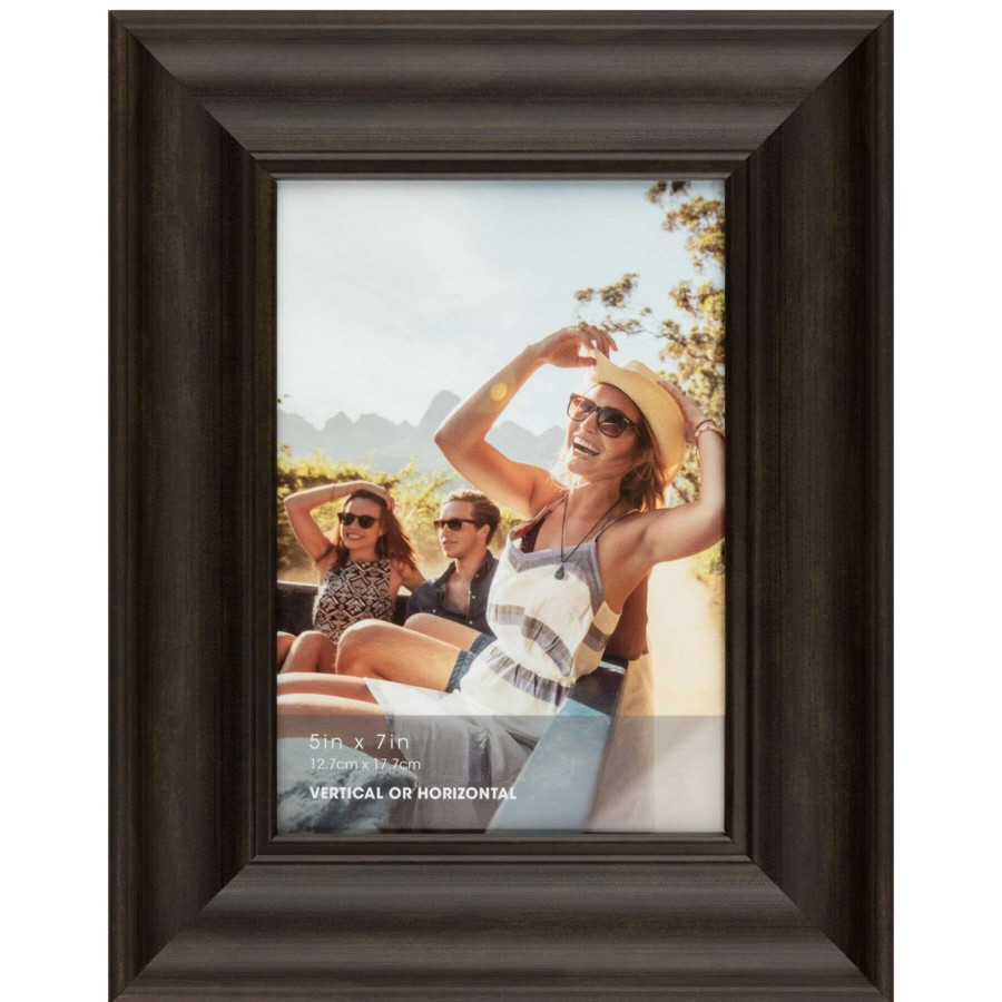 Tabletop Frames * | 5X7 Espresso Scoop Profile Tabletop Photo Frame For Sale