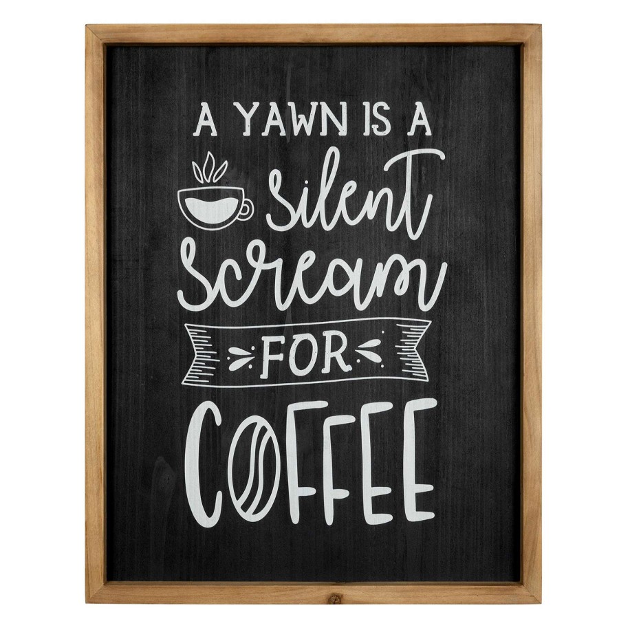 Wall Art * | 16X20 Scream For Coffee Wall Art For Sale