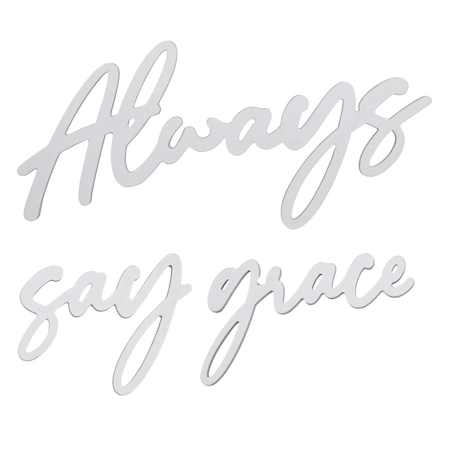 Wall Art * | 11X6 3Pc Say Grace Set Discounts