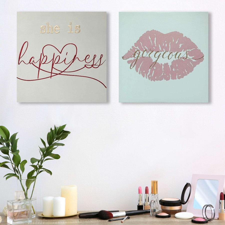 Wall Art * | Glittered Gorgeous Canvas Wall Art, 14 Store