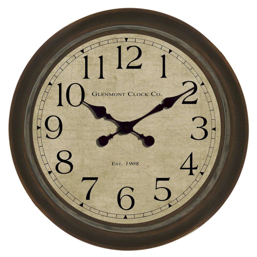 Clocks * | 30X30 Bronze Wall Clock Best Quality