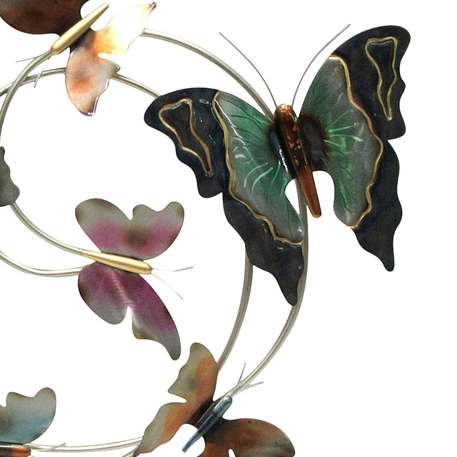 Wall Art * | Metal Swirl Butterflies Wall Art At Lower Price