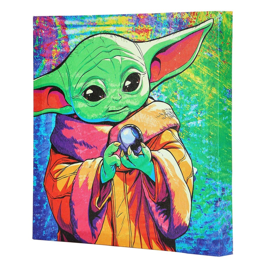 Wall Art * | Aa 12X12 Baby Yoda Canvas Wall Typical Style