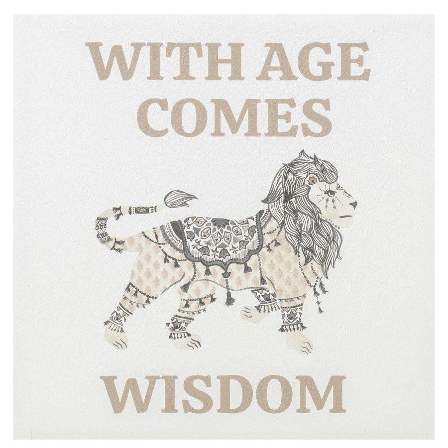 Wall Art * | With Age Comes Wisdom Canvas Wall Sign, 4 14 Online Discount