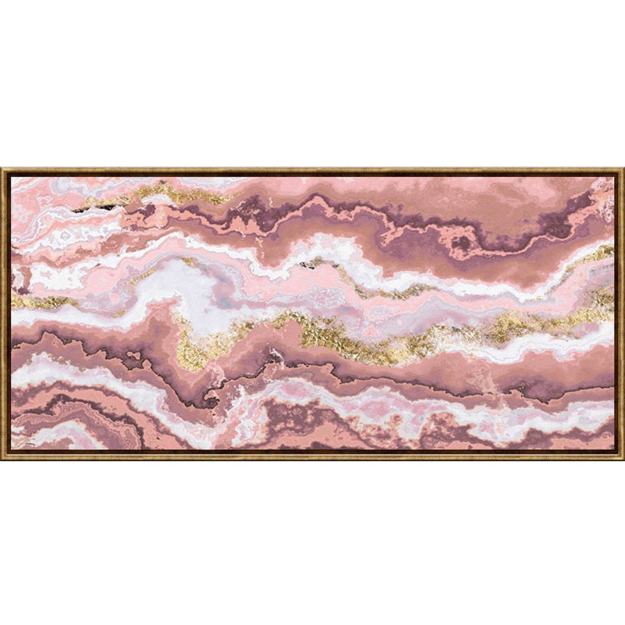 Wall Art * | 56X26 Agate Pattern Art Framed Canvas Classical Style