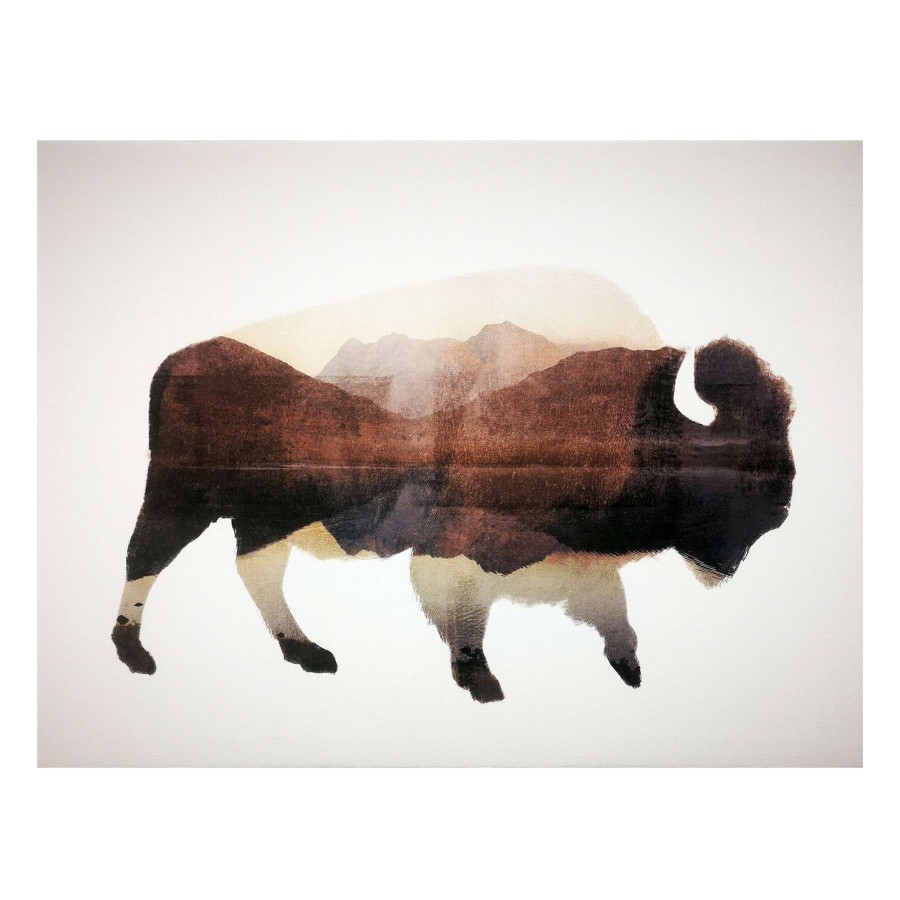 Wall Art * | Ty Pennington 16X12 Buffalo Canvas Wall Art Special Design