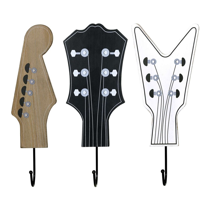 Wall Art * | 6X10 3Pc Guitar Head Hooks Wall Art Sale Online