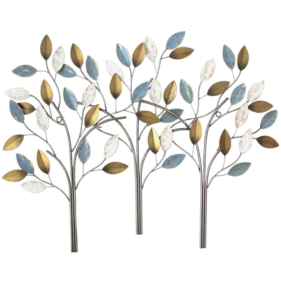 Wall Art * | 40X28 Three Stem Metal Tree Wall Decor Shop