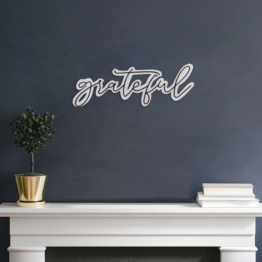 Wall Art * | 24X9 Grateful Wall Art Classical Style