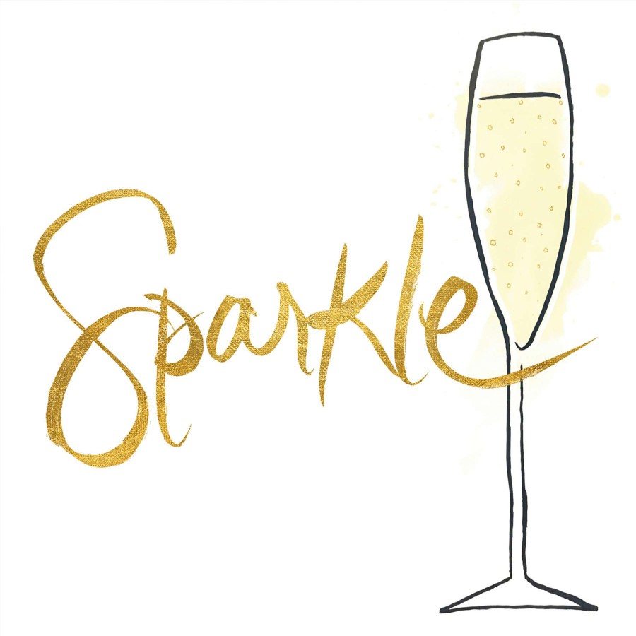 Wall Art * | 14X14 Sparkle Champagne Canvas Wholesale