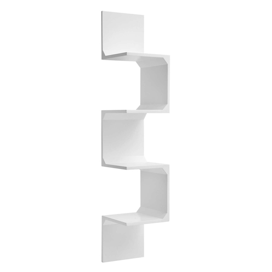 Wall Accents * | 8X39In Wood Corner Ledge White Unique Style